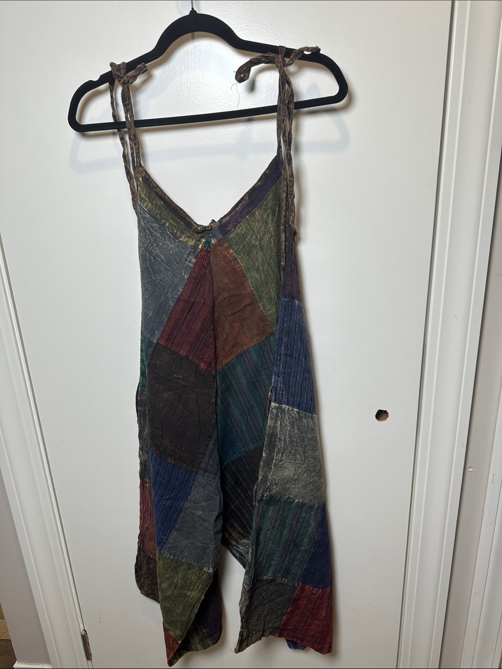 Kathmandu Patchwork Tie-Shoulder Jumpsuit  100% cotton (20)